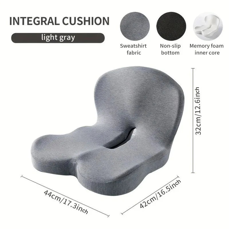 TRUZENIC Memory Foam Seat Cushion with Backrest – Office and Car Lumbar Support