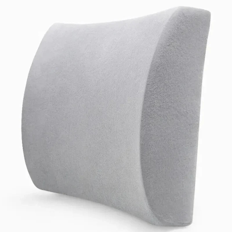 Memory Foam Lumbar Support Pillow for Office Chair and Car – Breathable Mesh Cover for Back Support and Comfort