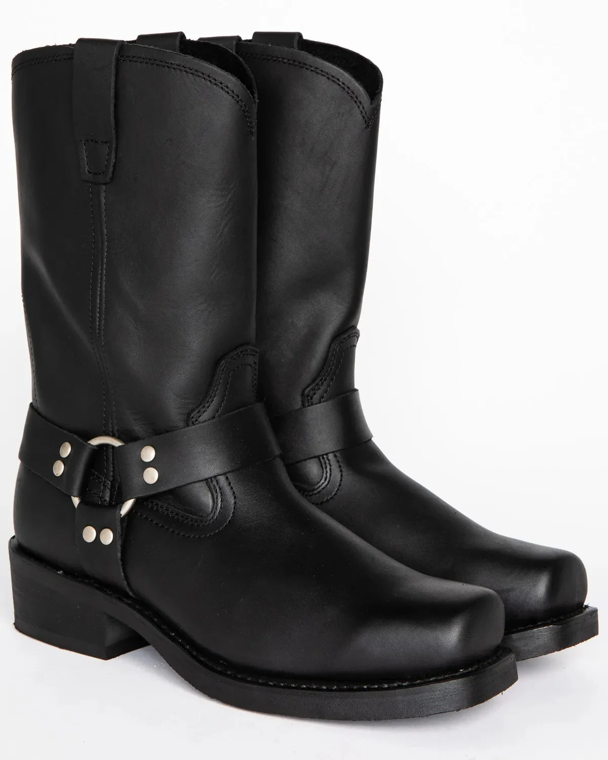 Men's 11-Inch Black Harness Boots with Waterproof Leather and Non-Slip Sole 3