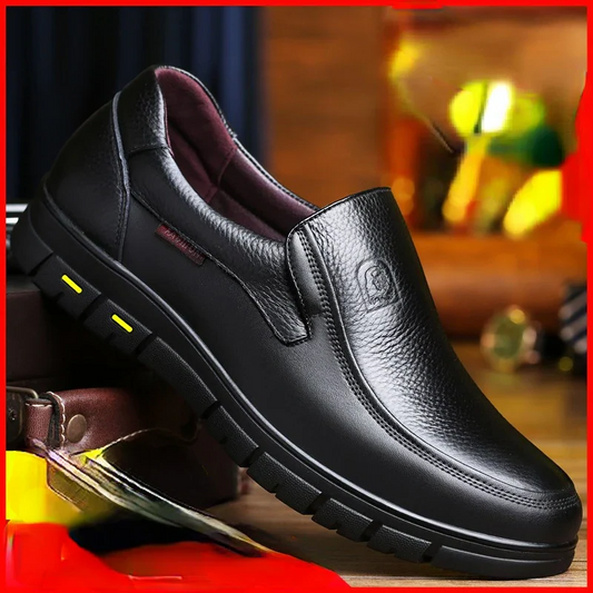 Men's Genuine Leather Slip-On Casual Shoes – Breathable Loafers for Outdoor Activities and Everyday Wear 1