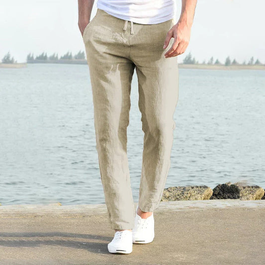 Men's Linen Pants – Breathable Casual Wear for Summer, Relaxed Fit, 100% Linen, Available in Multiple Colors 1