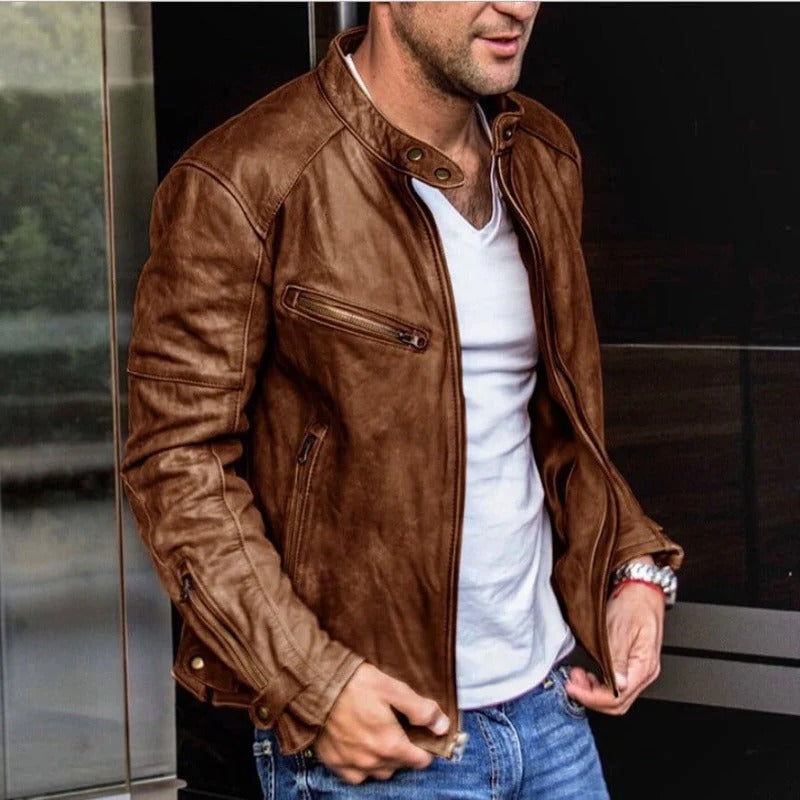 Men's Weatherproof Leather Jacket – Durable and Stylish Outerwear for All Occasions 2