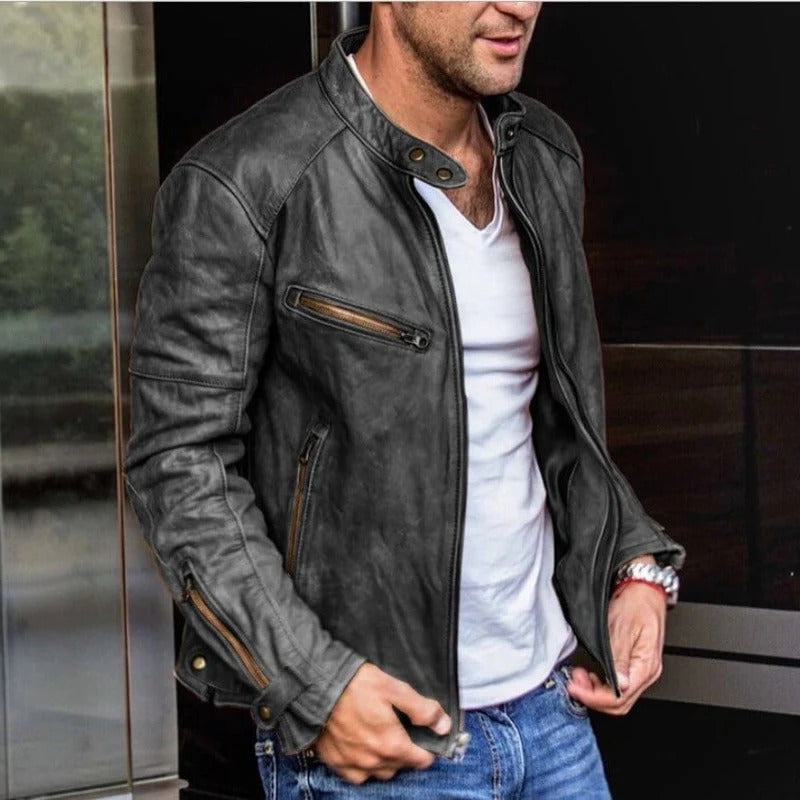 Men's Weatherproof Leather Jacket – Durable and Stylish Outerwear for All Occasions 3