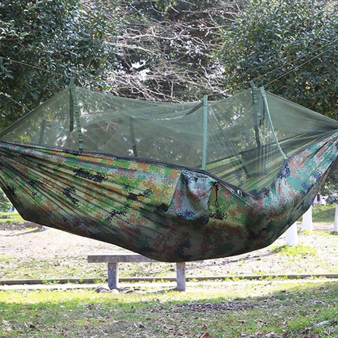 Military-Grade Camping Hammock with Mosquito Net – Lightweight Portable Backpacking Hammock for Outdoor Use 2