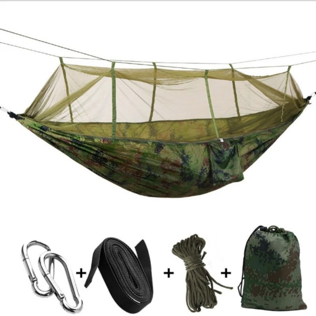 Military-Grade Camping Hammock with Mosquito Net – Lightweight Portable Backpacking Hammock for Outdoor Use 4