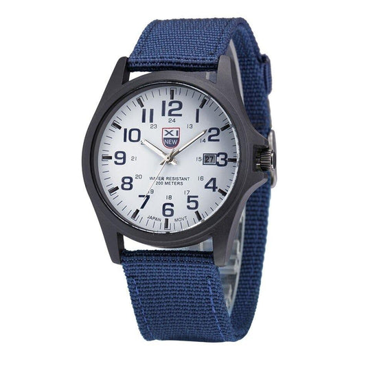 Military Style Waterproof Analog Wrist Watch for Men with Luminous Hands and Stopwatch – Durable Black Stainless Steel Design 1