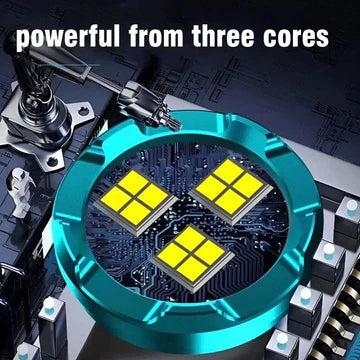 Mini Super Power Flashlight with Three Bright LEDs – Compact, Waterproof, and Rechargeable 6