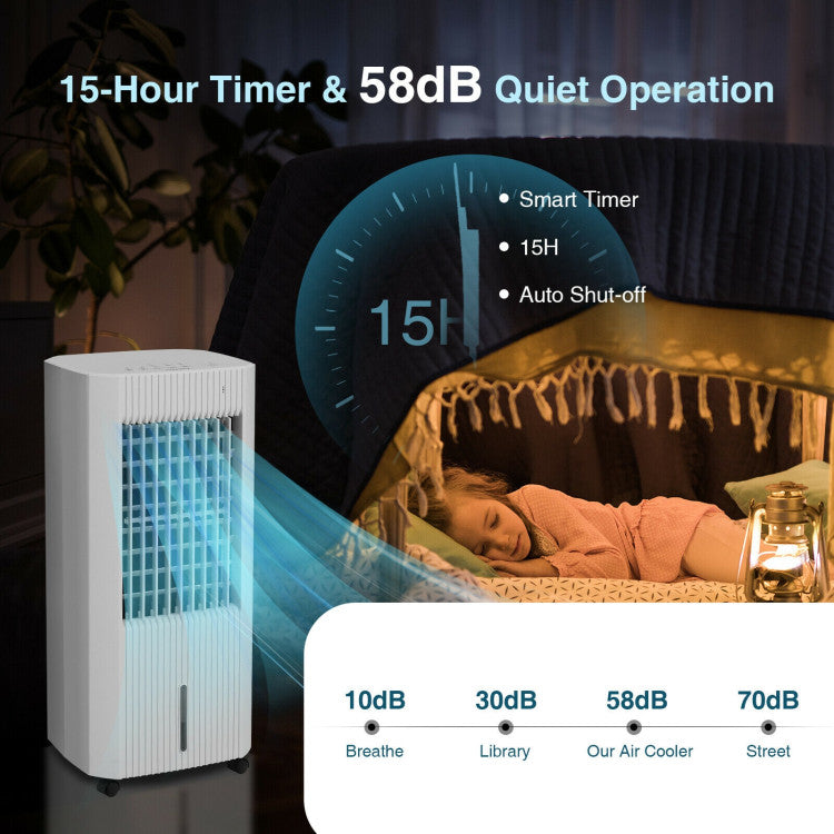 Multi-Mode Evaporative Air Cooler with Adjustable Speeds and Remote Control – Portable 3-in-1 Cooling System 4