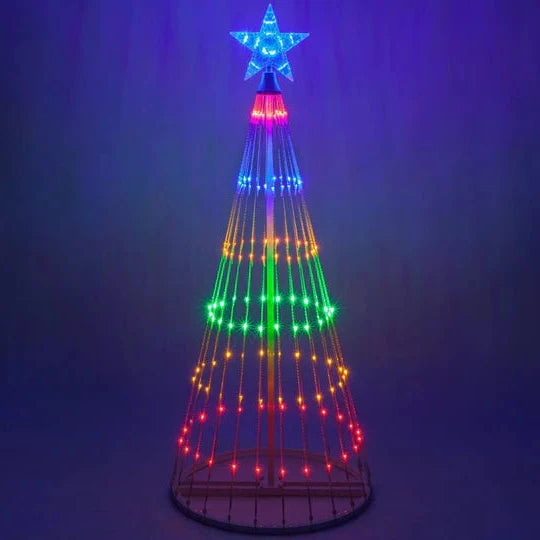 Multicolor LED Animated Outdoor Christmas Tree Light Show with 12 Modes – Waterproof and Safe to Touch 0