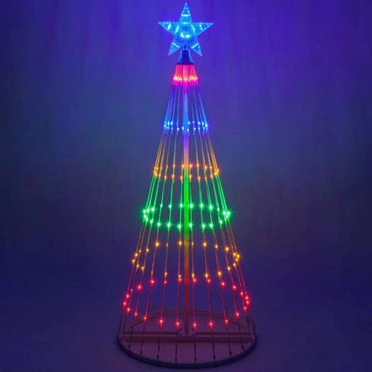 Multicolor LED Animated Outdoor Christmas Tree Light Show with 12 Modes – Waterproof and Safe to Touch 0