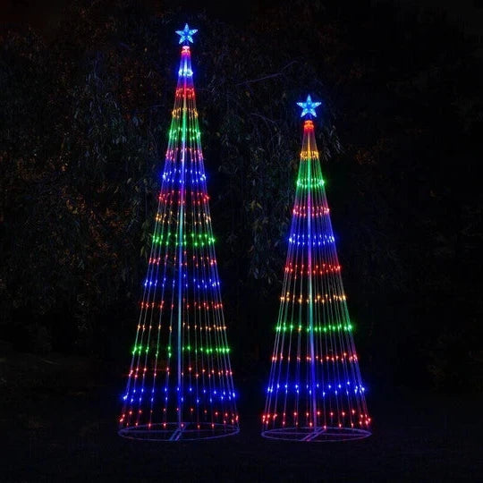 Multicolor LED Animated Outdoor Christmas Tree Light Show with 12 Modes – Waterproof and Safe to Touch 2
