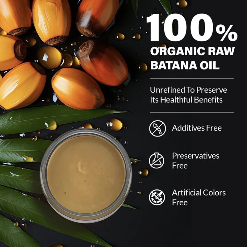 Organic Raw Batana Hair Growth Oil with Vitamin E, Rosemary & Eucalyptus – Nourishing Elixir for Healthy Hair Growth and Strength 2