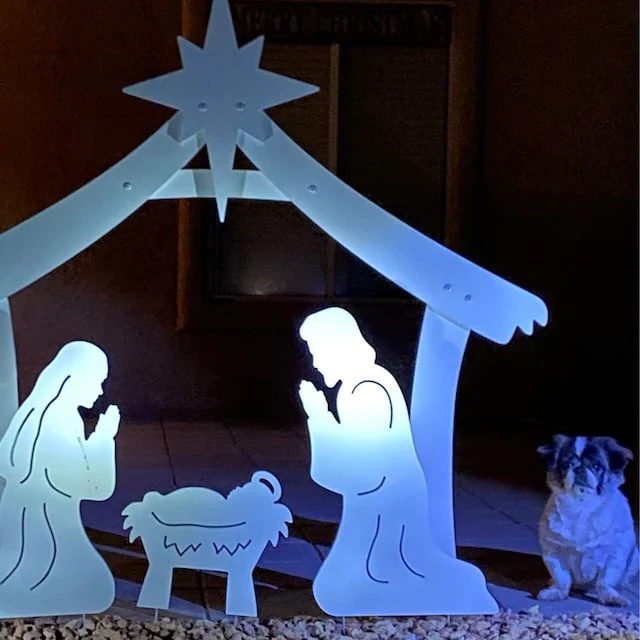 Outdoor Christmas Nativity Set with Holy Family - Durable PVC Display for Yard Decoration 4