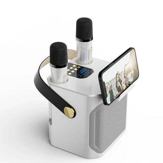 Portable Bluetooth Karaoke Speaker with Dual Wireless Microphones and 360° Sound 1