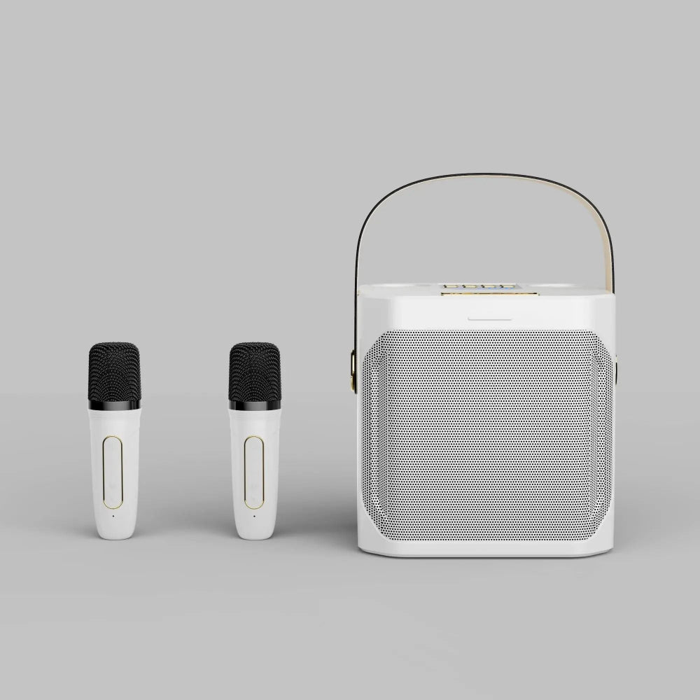 Portable Bluetooth Karaoke Speaker with Dual Wireless Microphones and 360° Sound 2