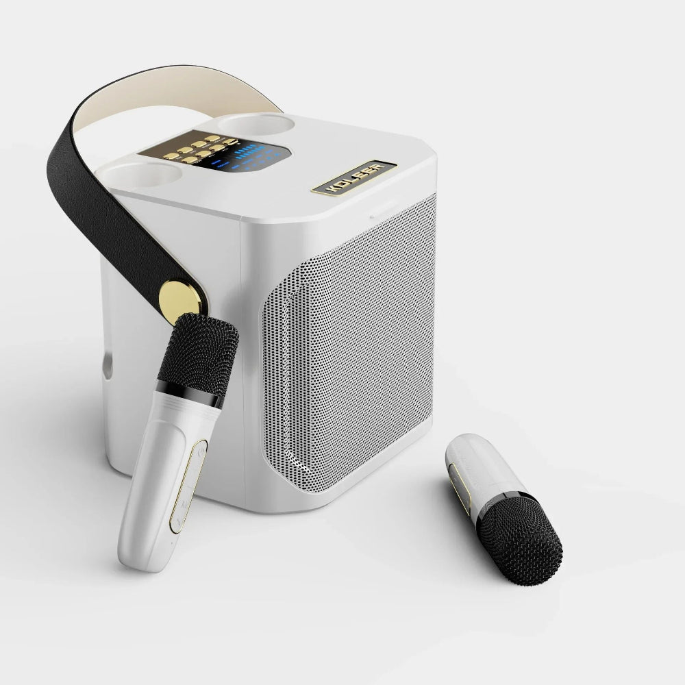 Portable Bluetooth Karaoke Speaker with Dual Wireless Microphones and 360° Sound 5