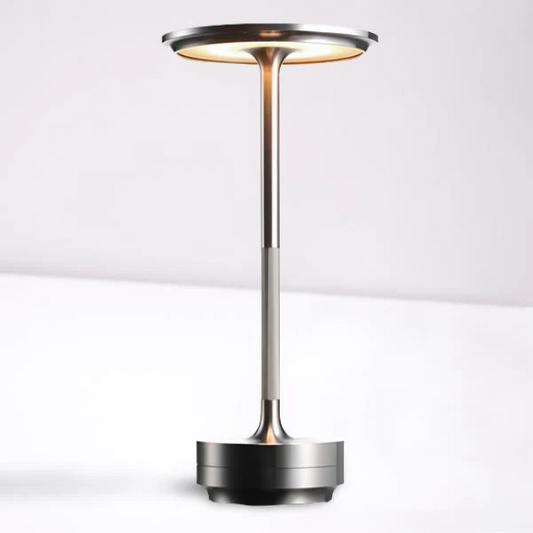 Portable Cordless Table Lamp with Adjustable Brightness – Stylish Metal Design 0