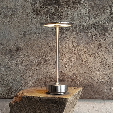 Portable Cordless Table Lamp with Adjustable Brightness – Stylish Metal Design 4