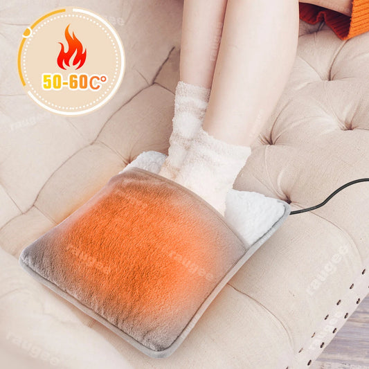 Portable Electric Heating Pad for Feet – Soft Flannel Warmer Mat with USB Connection for Home Use