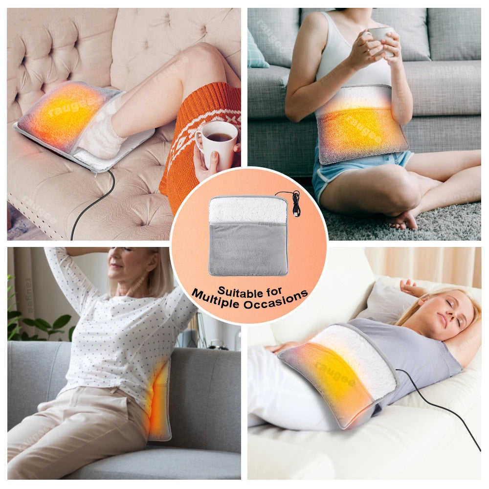 Portable Electric Heating Pad for Feet – Soft Flannel Warmer Mat with USB Connection for Home Use