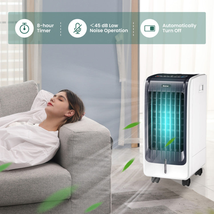 Portable Evaporative Cooler with 3-Speed Fan and 8-Hour Timer – Ideal for Home and Office 6