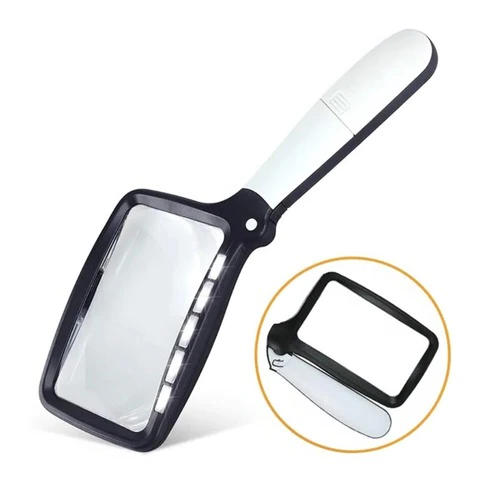 Portable LED Reading Magnifier with 3x Optical Lens – Foldable Design for Easy Use 3