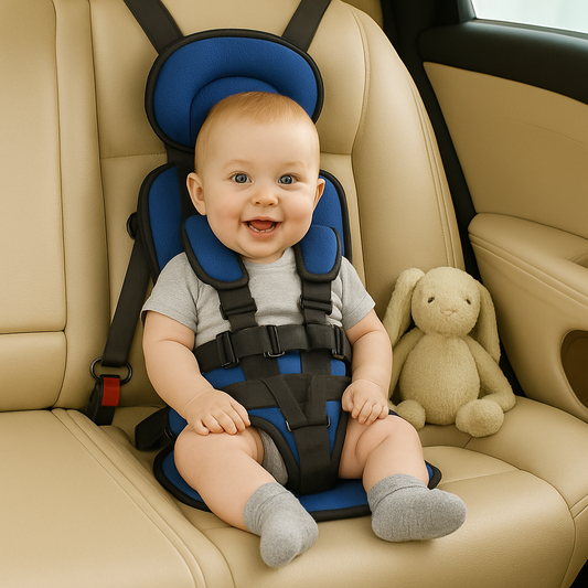 Portable Slim Compact Child Booster Seat with 5-Point Safety Harness for Travel 0