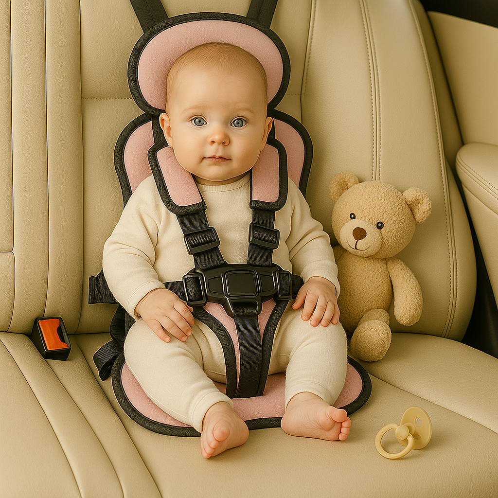 Portable Slim Compact Child Booster Seat with 5-Point Safety Harness for Travel 2