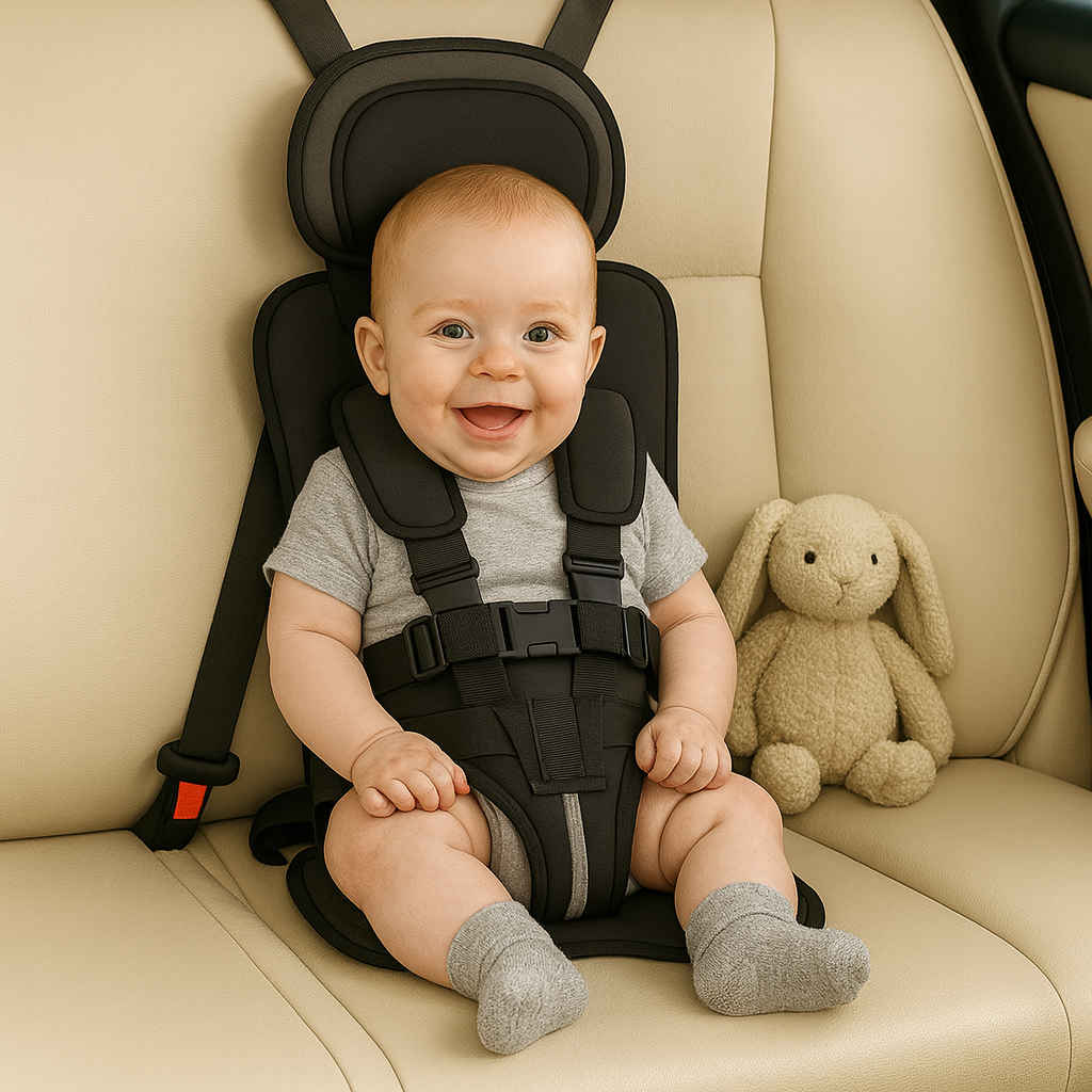 Portable Slim Compact Child Booster Seat with 5-Point Safety Harness for Travel 3