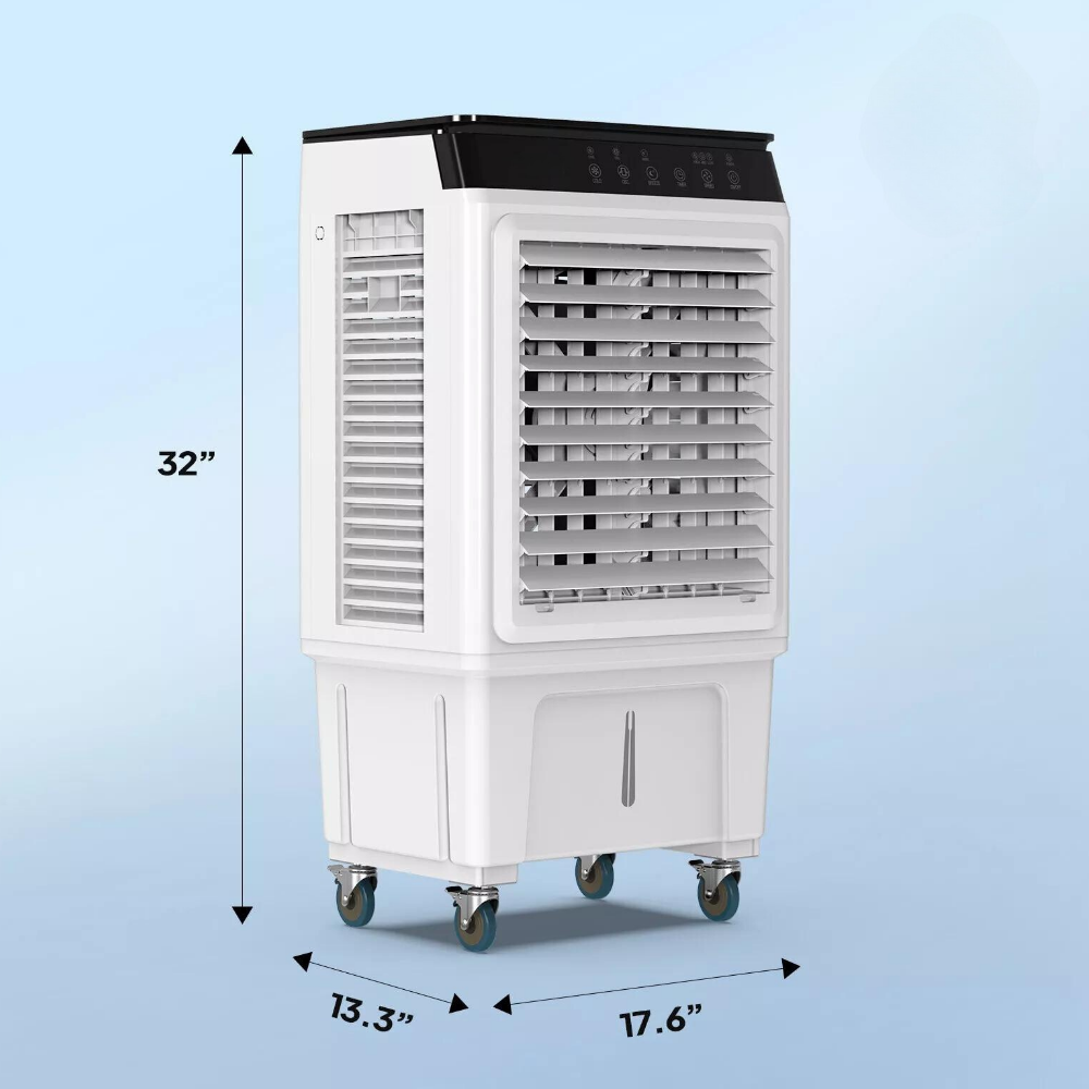 Portable Swamp Cooler with 7.93-Gallon Water Tank and Remote Control – Energy-Efficient Air Cooling Fan 3