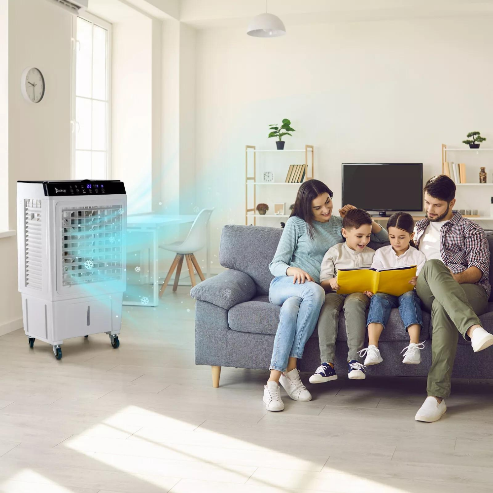 Portable Swamp Cooler with 7.93-Gallon Water Tank and Remote Control – Energy-Efficient Air Cooling Fan 5