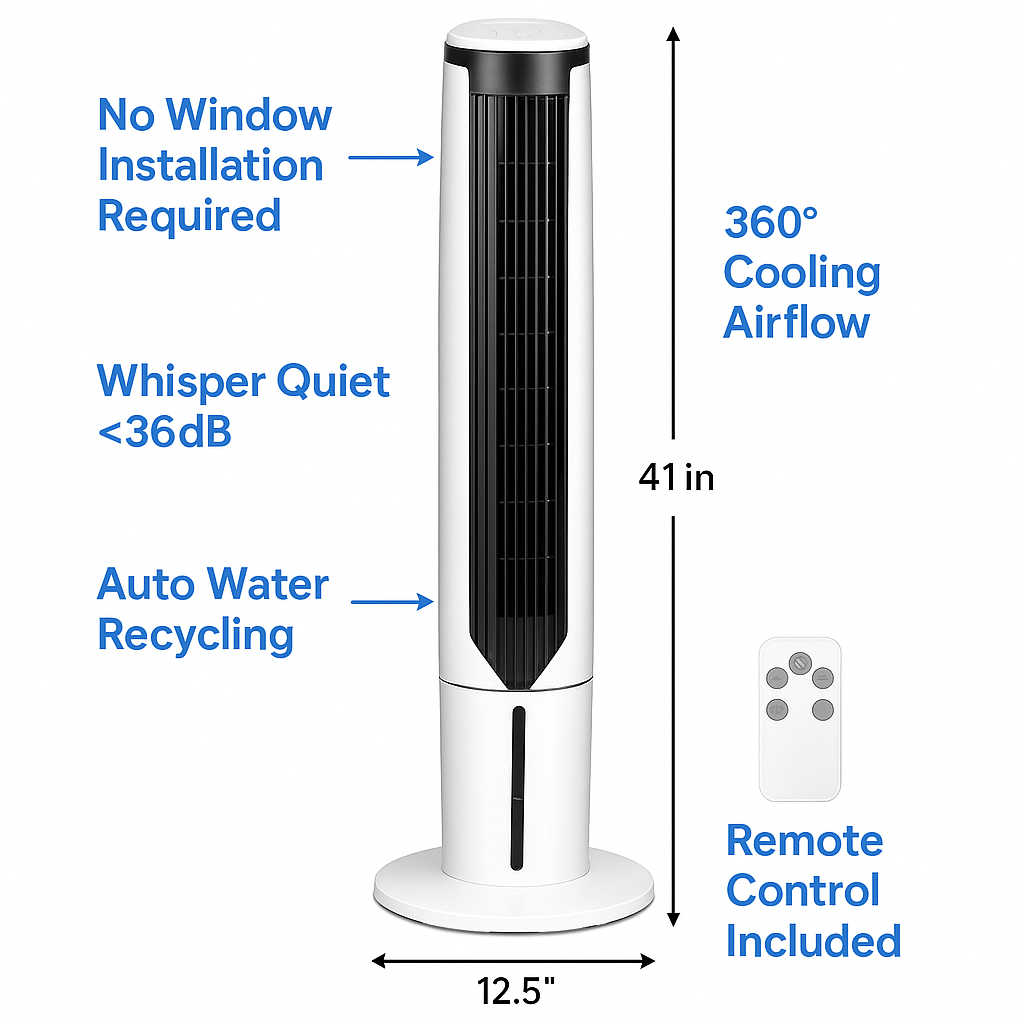 Portable Windowless Air Conditioner – Indoor Stand Up AC Unit for Home and Office 2