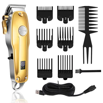 Professional Cordless Hair Clippers Set with Adjustable Taper Lever and Ceramic Blades 2