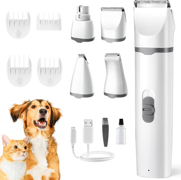 Professional Dog Grooming Clippers Kit with Titanium Ceramic Blades and Adjustable Guide Combs 0
