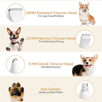 Professional Dog Grooming Clippers Kit with Titanium Ceramic Blades and Adjustable Guide Combs 2