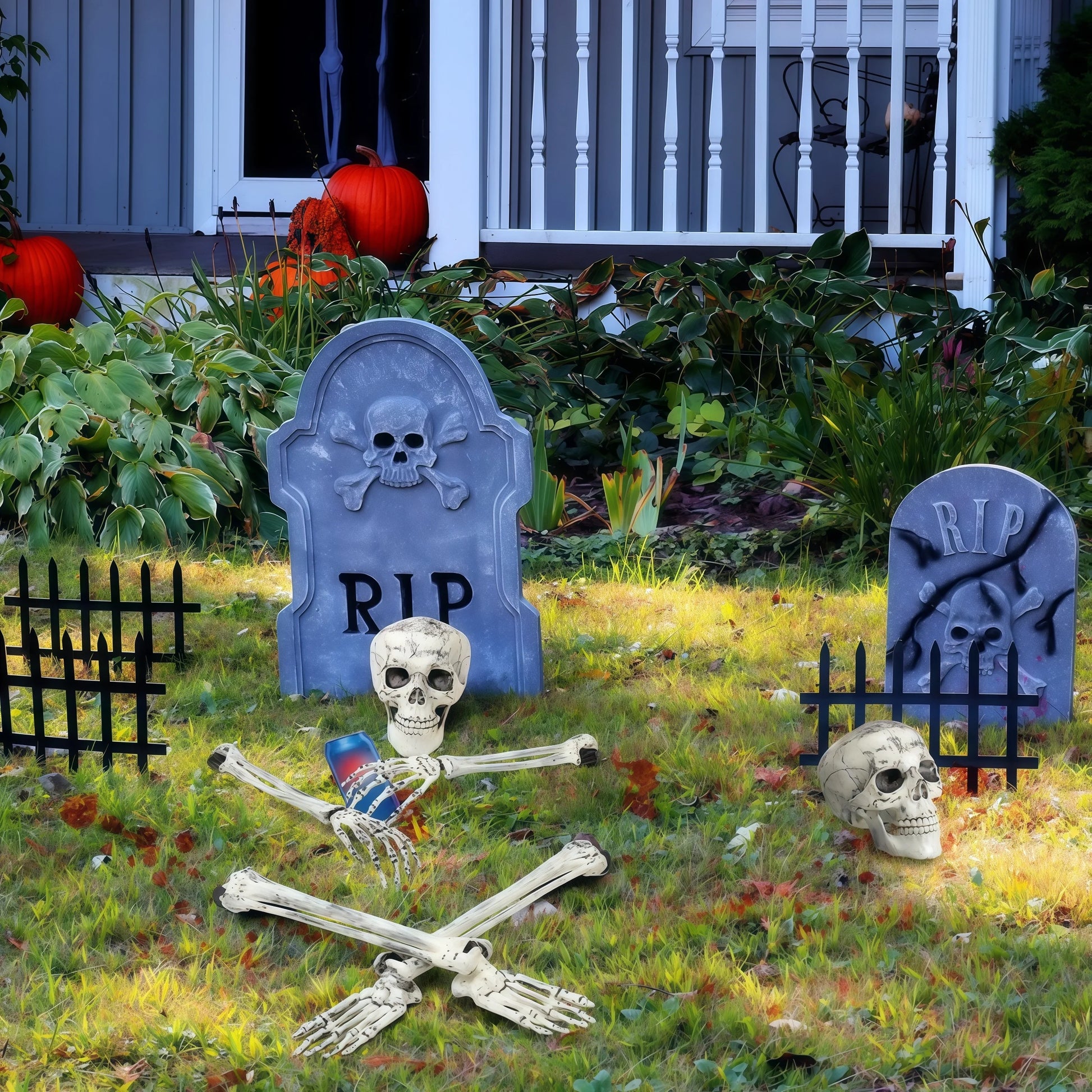 Realistic Halloween Decorations Outdoor – Lifelike Skeleton Stake with Arm and Leg Bones for Spooky Yard Decor 3