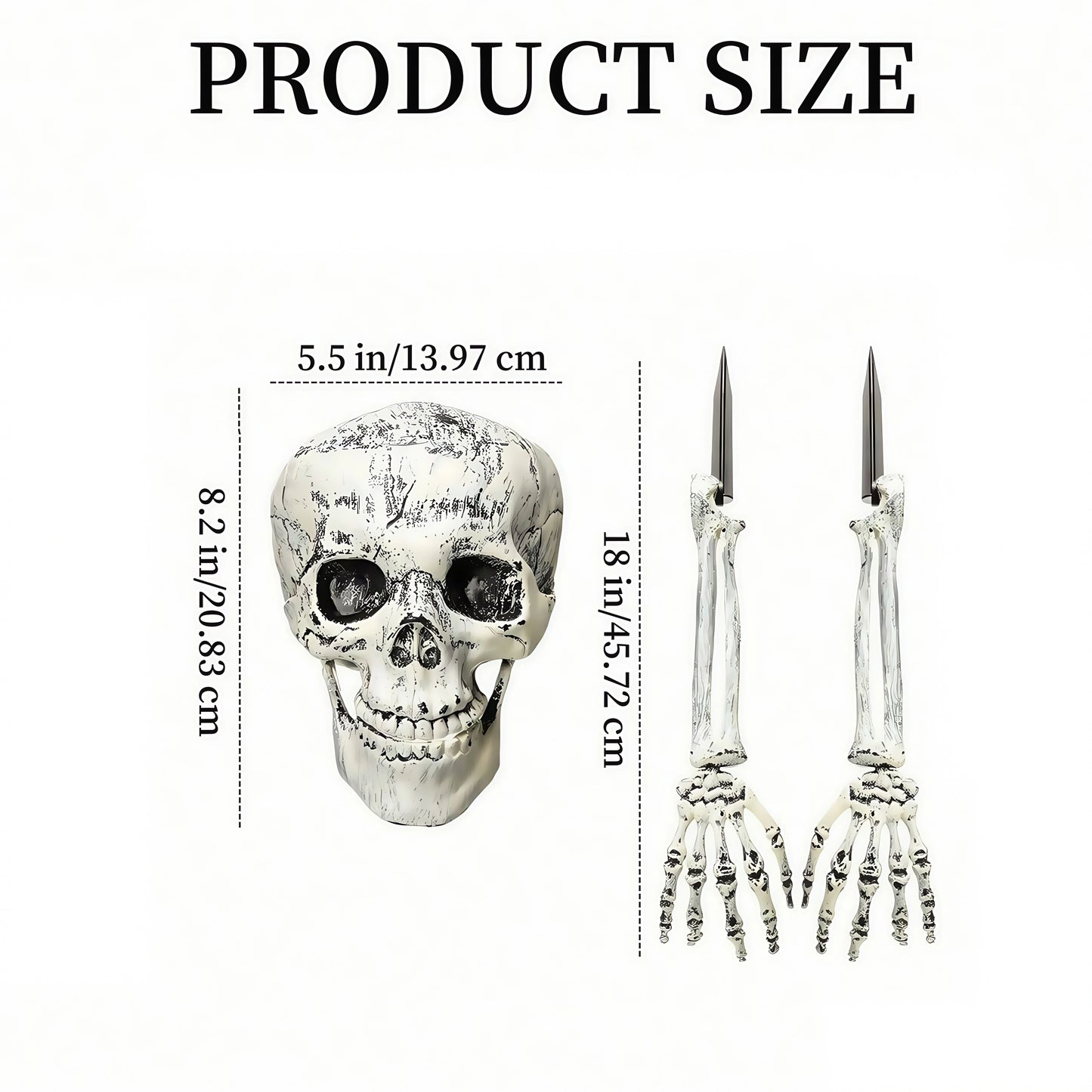 Realistic Halloween Decorations Outdoor – Lifelike Skeleton Stake with Arm and Leg Bones for Spooky Yard Decor 7