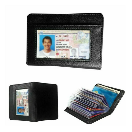 Secure Lock Wallet with RFID Protection, Zip-Around Closure, Slim Leather Design – Holds Up to 36 Cards 1