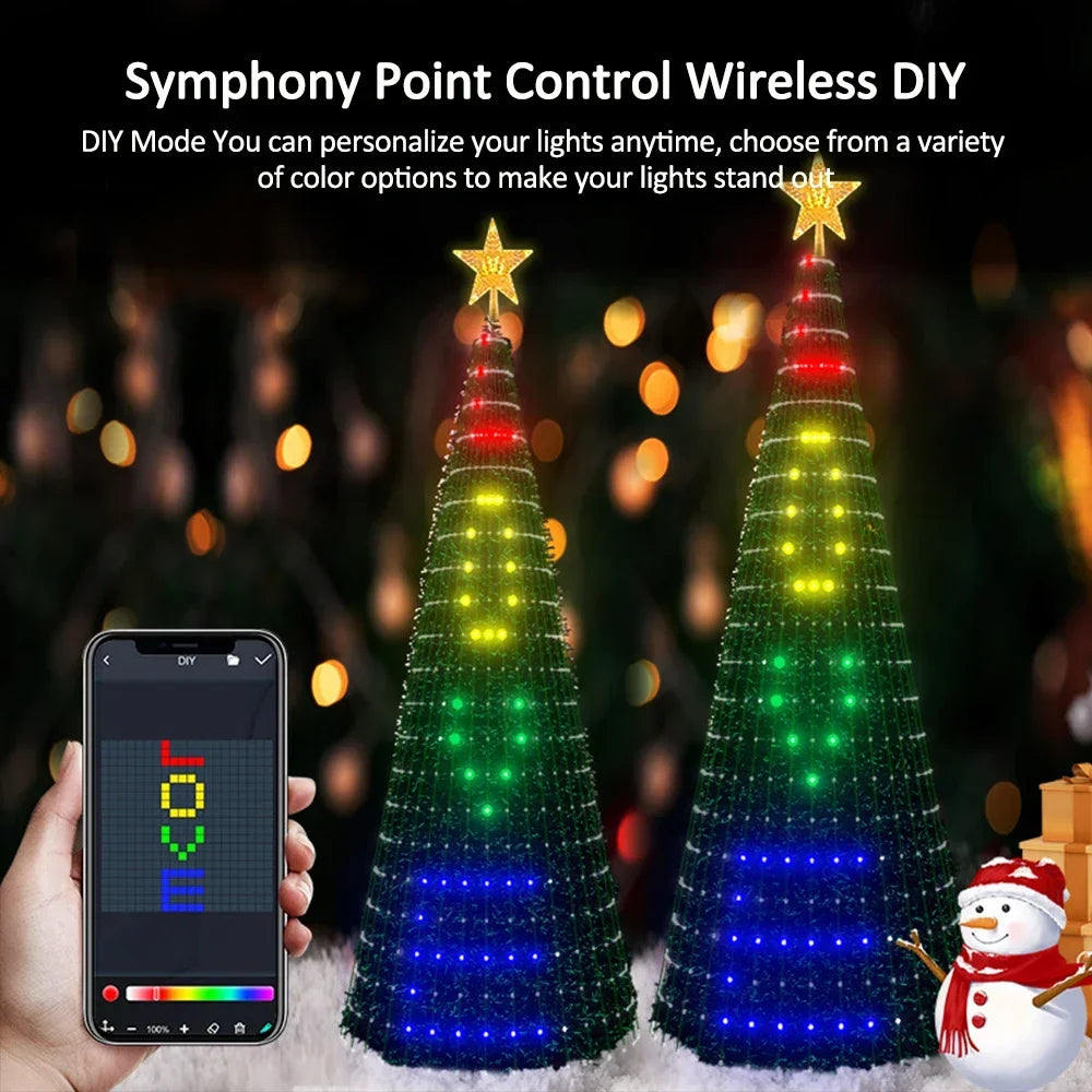 Smart RGB Christmas Tree Star Lights with Remote Control, Music Sync, 400 Ultra Bright LEDs, Waterproof for Indoor/Outdoor Use 2