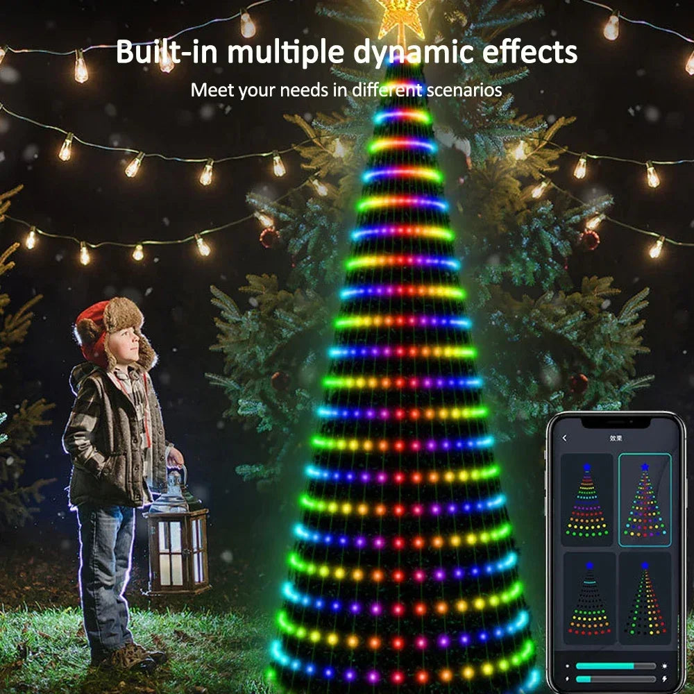 Smart RGB Christmas Tree Star Lights with Remote Control, Music Sync, 400 Ultra Bright LEDs, Waterproof for Indoor/Outdoor Use 4