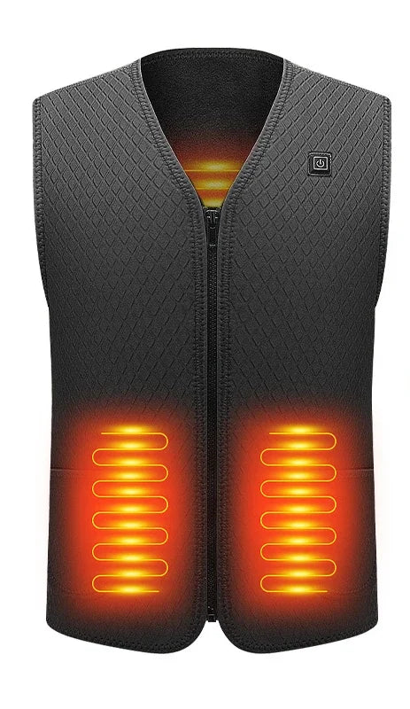 Smart USB Heated Jacket with 9 Heating Zones and 3 Temperature Settings for Men and Women - Ideal for Hiking and Cycling 6