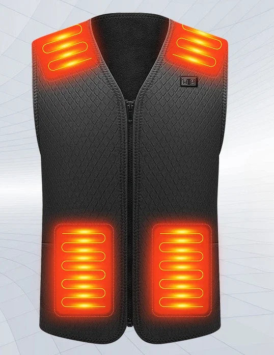 Smart USB Heated Jacket with 9 Heating Zones and 3 Temperature Settings for Men and Women - Ideal for Hiking and Cycling 7
