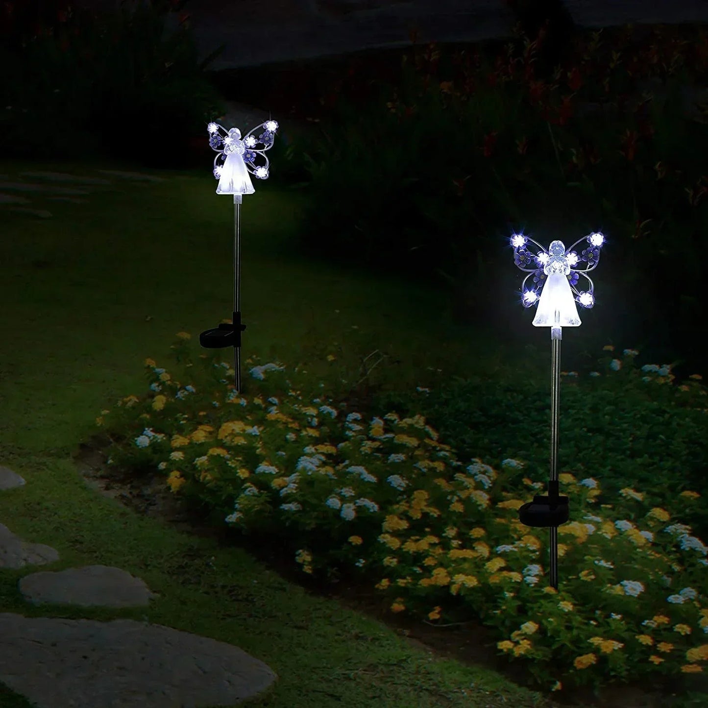 Solar Garden Light - Eco-Friendly Outdoor LED Angel Light for Gardens and Memorials - Weatherproof, Automatic Charging, Various Colors 4