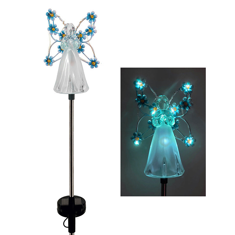 Solar Garden Light - Eco-Friendly Outdoor LED Angel Light for Gardens and Memorials - Weatherproof, Automatic Charging, Various Colors 8