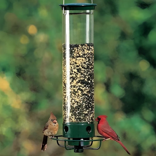 Squirrel-Proof Bird Feeder – Durable Metal Hanging Feeder with Four Ports for Multiple Birds, Weather-Resistant Design 0