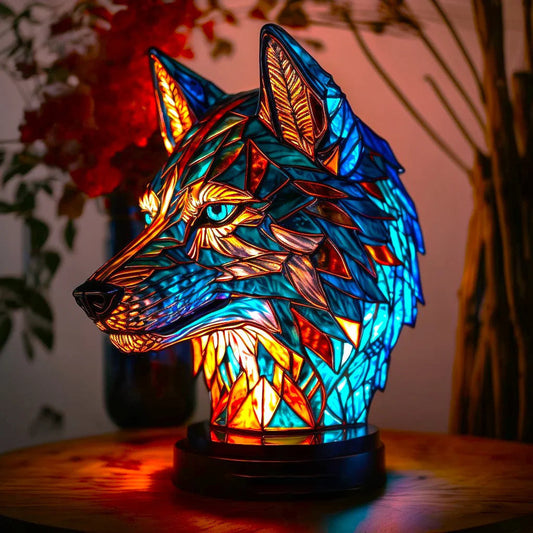 Stained Glass Animal Table Lamp – LED Decorative Lamp with Unique Animal Designs 0