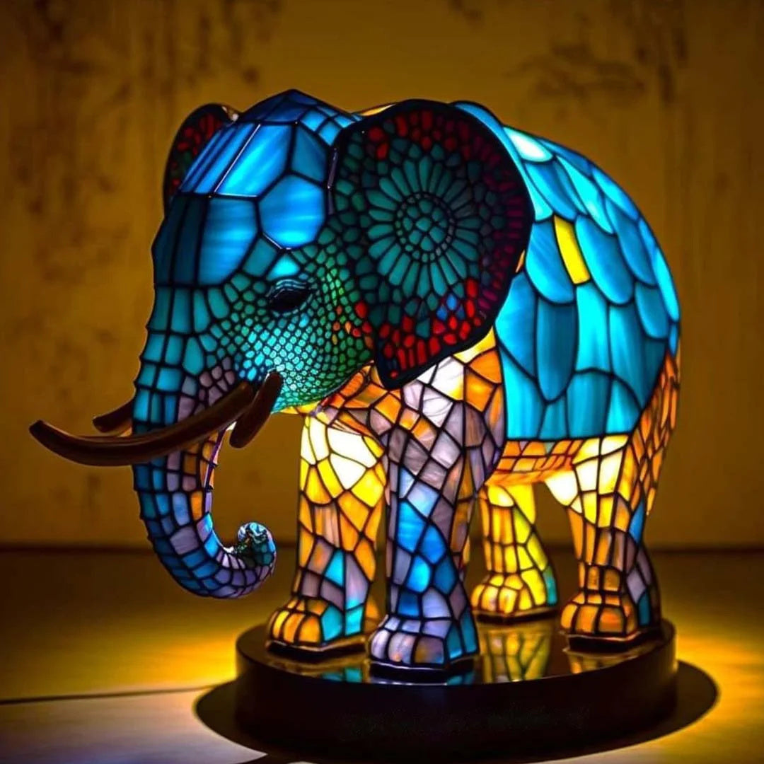 Stained Glass Animal Table Lamp – LED Decorative Lamp with Unique Animal Designs 2