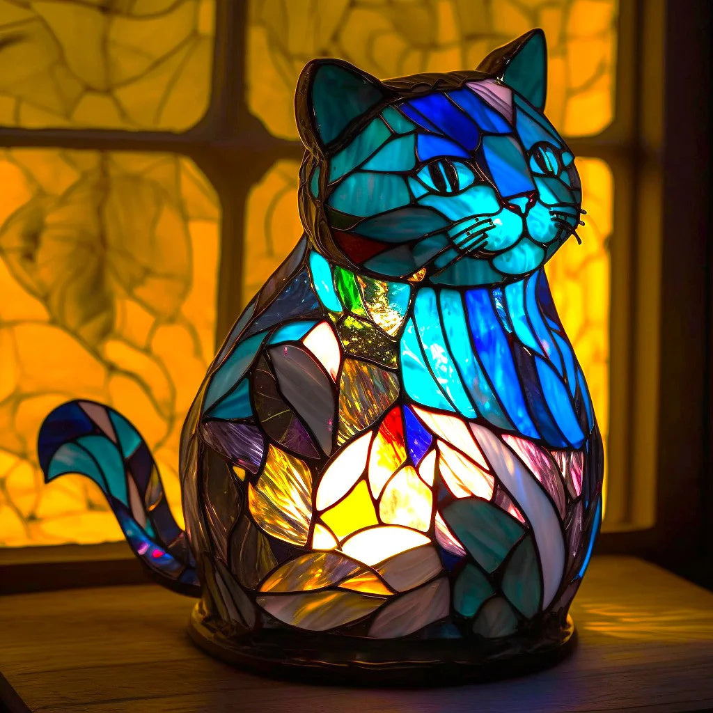Stained Glass Animal Table Lamp – LED Decorative Lamp with Unique Animal Designs 4