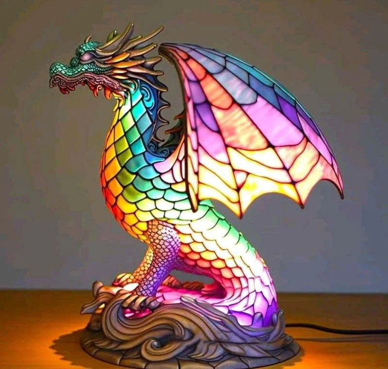 Stained Glass Animal Table Lamp – LED Decorative Lamp with Unique Animal Designs 5