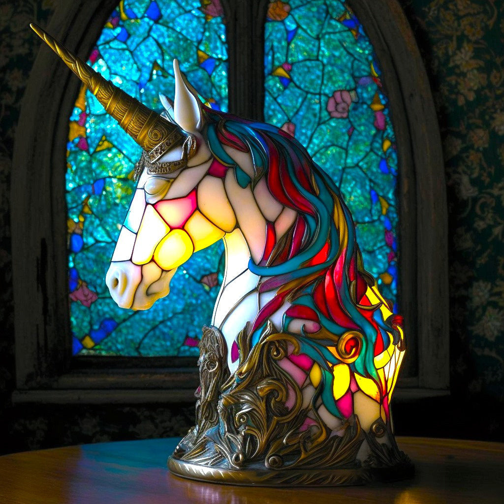 Stained Glass Animal Table Lamp – LED Decorative Lamp with Unique Animal Designs 7
